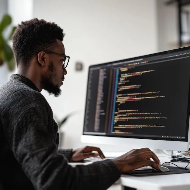 Person lernt digital